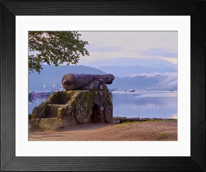 Framed Print : Brazil, State of Rio de Janeiro, Paraty, View of the Cannon in the Harbour Framed Print : Brazil, State of Rio de Janeiro, Paraty, View of the Cannon in the Harbour