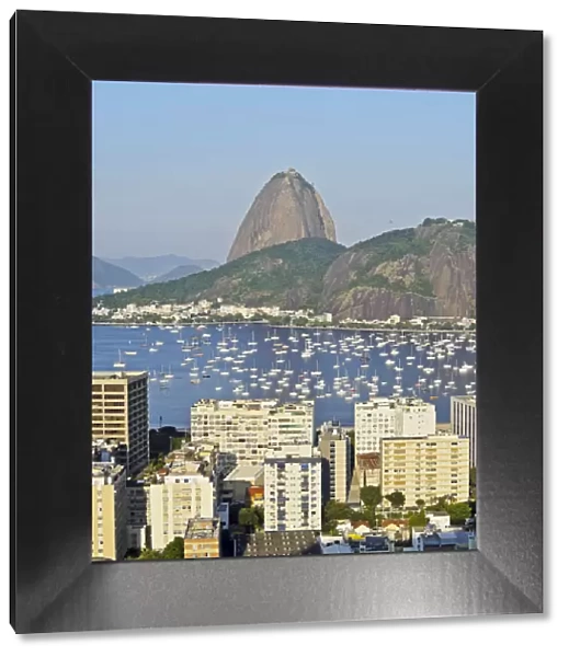 Brazil, City of Rio de Janeiro, View over Botafogo Neighbourhood towards the Sugarloaf