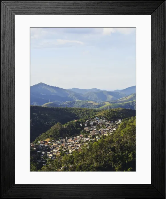 Framed Print : Brazil, State of Rio de Janeiro, Petropolis, View of the small town Nogueira Framed Print : Brazil, State of Rio de Janeiro, Petropolis, View of the small town Nogueira