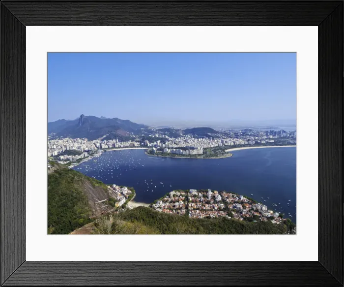 Framed Print : Brazil, State of Rio de Janeiro, City of Rio de Janeiro, Sugarloaf Mountain, View of Rio Framed Print : Brazil, State of Rio de Janeiro, City of Rio de Janeiro, Sugarloaf Mountain, View of Rio