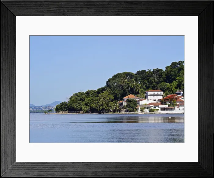 Framed Print : Brazil, State of Rio de Janeiro, Guanabara Bay, Paqueta Island, View of the coast Framed Print : Brazil, State of Rio de Janeiro, Guanabara Bay, Paqueta Island, View of the coast