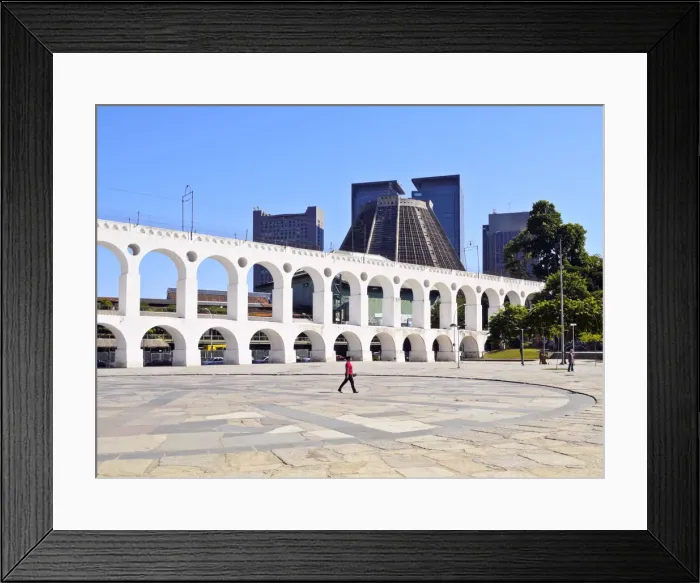 Framed Print : Brazil, City of Rio de Janeiro, Lapa, View of The Carioca Aqueduct known as Arcos Framed Print : Brazil, City of Rio de Janeiro, Lapa, View of The Carioca Aqueduct known as Arcos