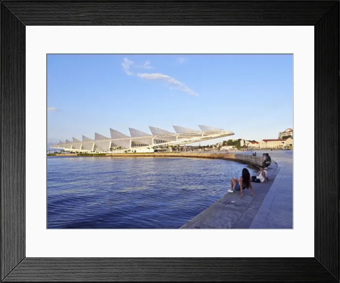 Framed Print : Brazil, City of Rio de Janeiro, Praca Maua, View of the Museum of Tomorrow (Museu Framed Print : Brazil, City of Rio de Janeiro, Praca Maua, View of the Museum of Tomorrow (Museu