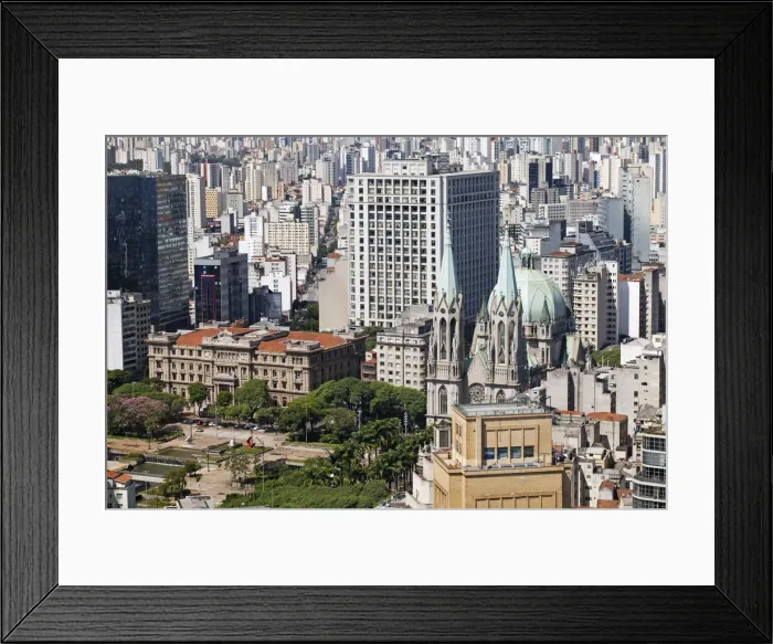 Framed Print : South America, Brazil, Sao Paulo; view of the Palace of Justice, the Metropolitan Framed Print : South America, Brazil, Sao Paulo; view of the Palace of Justice, the Metropolitan