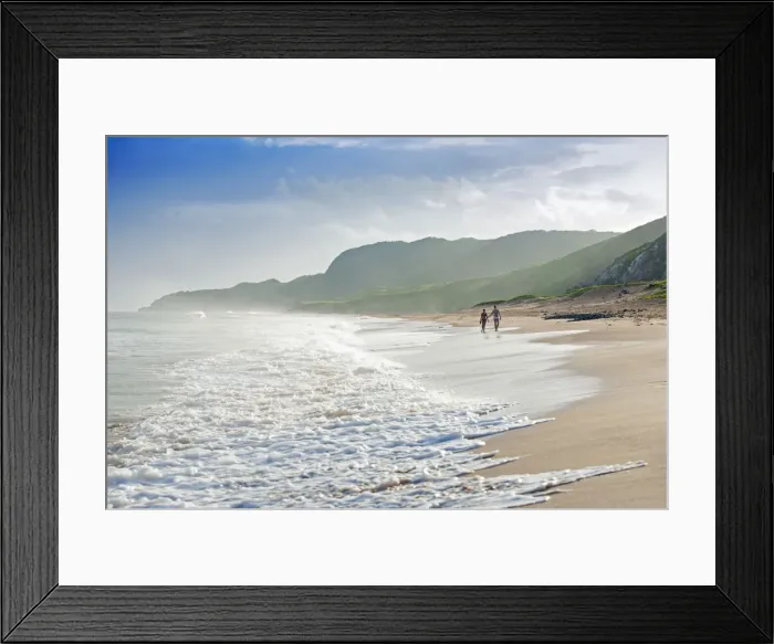 Framed Print : South America, Brazil, Pernambuco, Fernando de Noronha Island, A couple walking along Framed Print : South America, Brazil, Pernambuco, Fernando de Noronha Island, A couple walking along