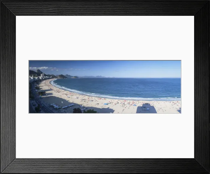 Framed Print : View of Copacabana beach, Rio de Janiero, Brazil