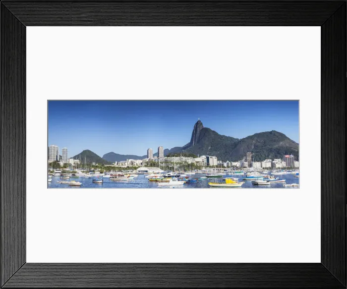 Framed Print : Botafogo Bay and Christ the Redeemer statue, Rio de Janeiro, Brazil Framed Print : Botafogo Bay and Christ the Redeemer statue, Rio de Janeiro, Brazil