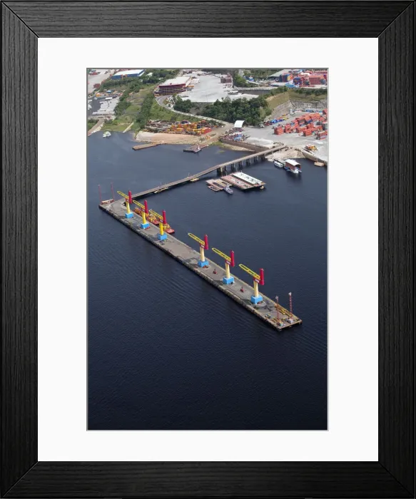 Framed Print : Brazil, Amazonas, cranes on the container ship dock on the Rio Negro in Manaus in Framed Print : Brazil, Amazonas, cranes on the container ship dock on the Rio Negro in Manaus in