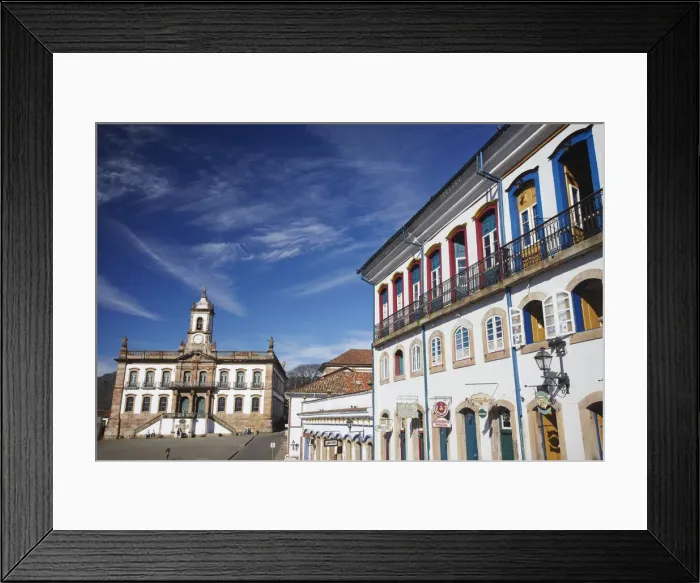 Framed Print : Museu da Inconfidencia and Praca Tiradentes, Ouro Preto (UNESCO World Heritage Site)