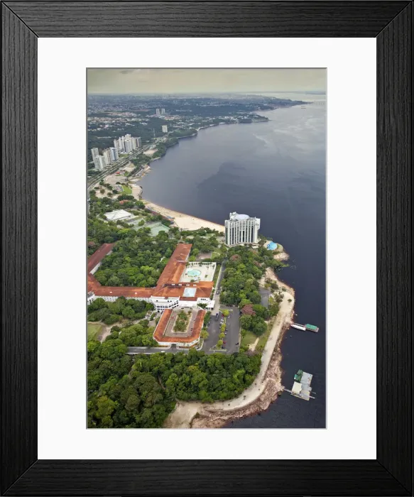 Framed Print : South America, Brazil, Amazonas state, Manaus, view of the Ponta Negra district showing