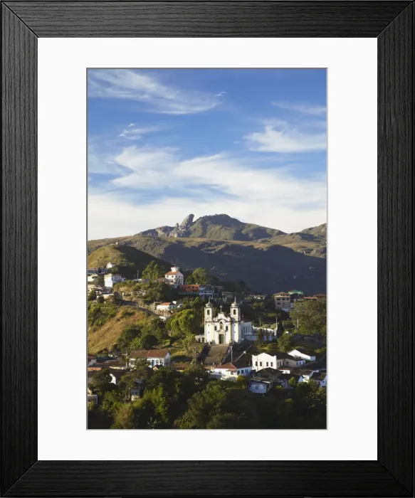 Framed Print : View of Santa Efigenia dos Pretos Church, Ouro Preto (UNESCO World Heritage Site) Framed Print : View of Santa Efigenia dos Pretos Church, Ouro Preto (UNESCO World Heritage Site)