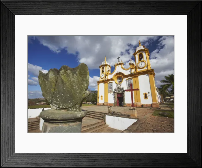 Framed Print : Sundial outside Matriz de Santo Antonio Church, Tiradentes, Minas Gerais, Brazil Framed Print : Sundial outside Matriz de Santo Antonio Church, Tiradentes, Minas Gerais, Brazil