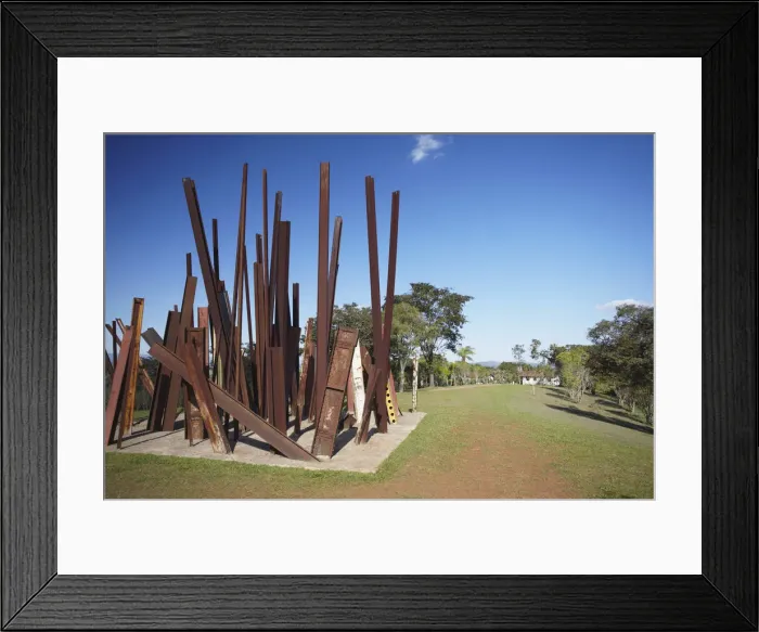 Framed Print : Modern art by Chris Burden at Centro de Arte Contemporanea Inhotim, Brumadinho, Belo Framed Print : Modern art by Chris Burden at Centro de Arte Contemporanea Inhotim, Brumadinho, Belo