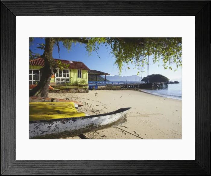 Framed Print : Vila do Abraao beach, Ilha Grande, Rio de Janeiro State, Brazil Framed Print : Vila do Abraao beach, Ilha Grande, Rio de Janeiro State, Brazil
