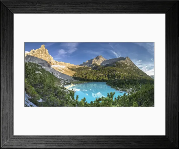 Framed Print : View of Lake Sorapiss, Sorapiss Lake, Dolomites, Veneto, Italy