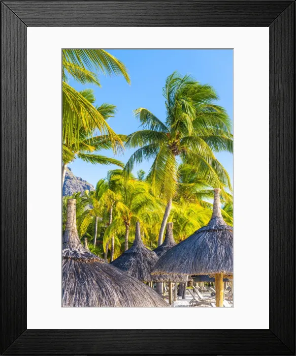 Framed Print : Beachcomber Paradis Hotel at sunset, Le Morne Brabant Peninsula, Black River (Riviere Framed Print : Beachcomber Paradis Hotel at sunset, Le Morne Brabant Peninsula, Black River (Riviere
