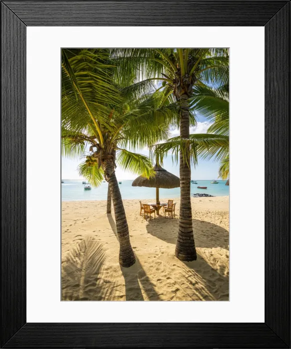 Framed Print : The beach of the Beachcomber Paradis Hotel at sunset, Le Morne Brabant Peninsula Framed Print : The beach of the Beachcomber Paradis Hotel at sunset, Le Morne Brabant Peninsula