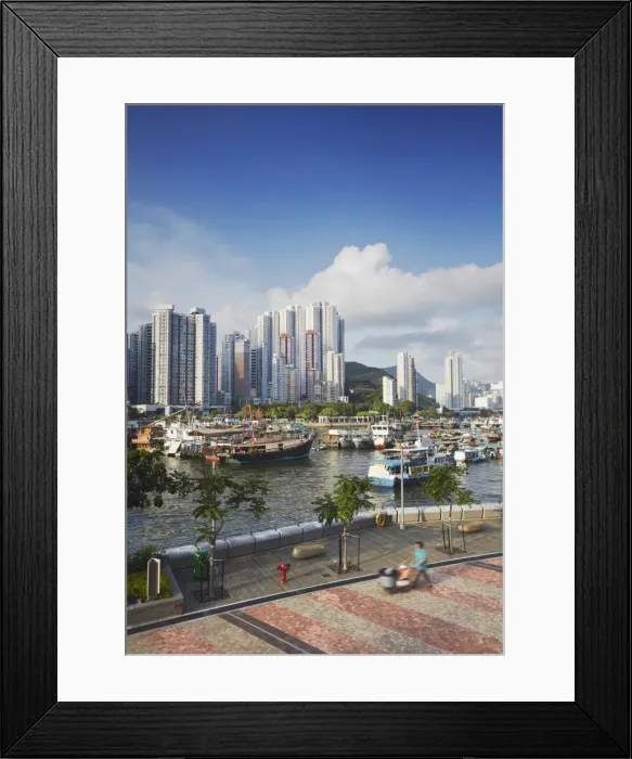 Framed Print : Aberdeen Harbour, Aberdeen, Hong Kong, China Framed Print : Aberdeen Harbour, Aberdeen, Hong Kong, China