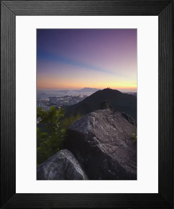 Framed Print : China, Hong Kong, View Of Beacon Hill And Lantau Island From Lion Rock Framed Print : China, Hong Kong, View Of Beacon Hill And Lantau Island From Lion Rock