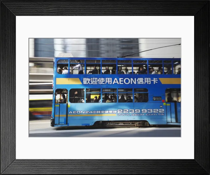 Framed Print : Tram, Admiralty, Hong Kong, China Framed Print : Tram, Admiralty, Hong Kong, China