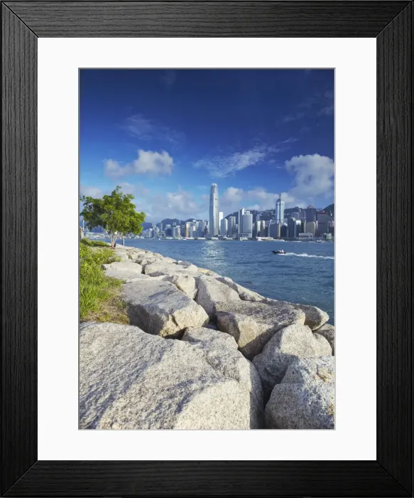 Framed Print : Hong Kong Island skyline, Hong Kong, China Framed Print : Hong Kong Island skyline, Hong Kong, China