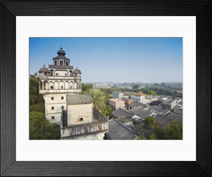 Framed Print : Ruishi Diaolou in Jinjiangli village (UNESCO World Heritage Site), Kaiping, Guangdong Framed Print : Ruishi Diaolou in Jinjiangli village (UNESCO World Heritage Site), Kaiping, Guangdong