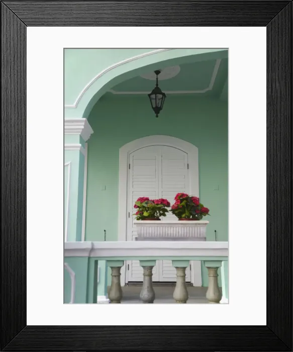 Framed Print : Details on villa of Taipa House Museum, Taipa, Macau, China Framed Print : Details on villa of Taipa House Museum, Taipa, Macau, China