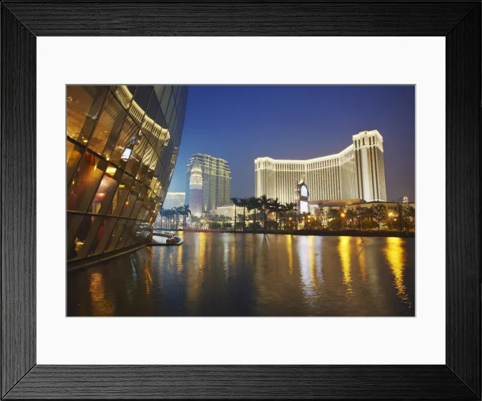 Framed Print : The Venetian Hotel from the City of Dreams, Cotai Strip, Macau, China Framed Print : The Venetian Hotel from the City of Dreams, Cotai Strip, Macau, China