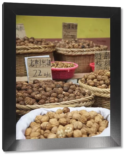 Walnuts at market, Guangzhou, Guangdong, China