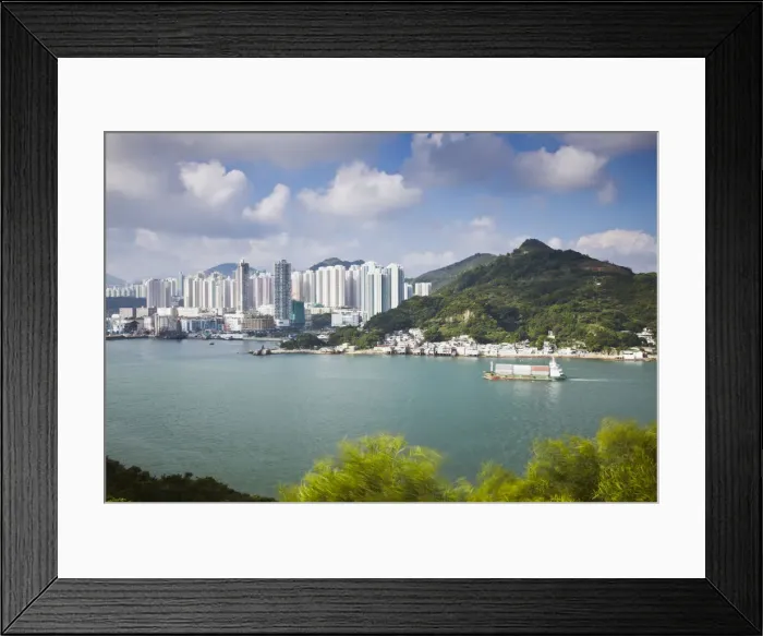 Framed Print : Ship passing stilt village of Lei Yue Mun on Lei Yue Mun Channel, Kowloon, Hong Kong Framed Print : Ship passing stilt village of Lei Yue Mun on Lei Yue Mun Channel, Kowloon, Hong Kong