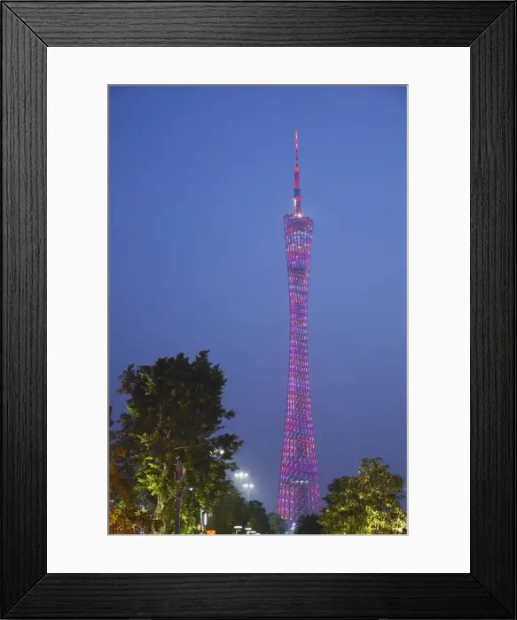 Framed Print : Canton Tower at dusk, Haizhu District, Guangzhou, Guangdong Province, China Framed Print : Canton Tower at dusk, Haizhu District, Guangzhou, Guangdong Province, China