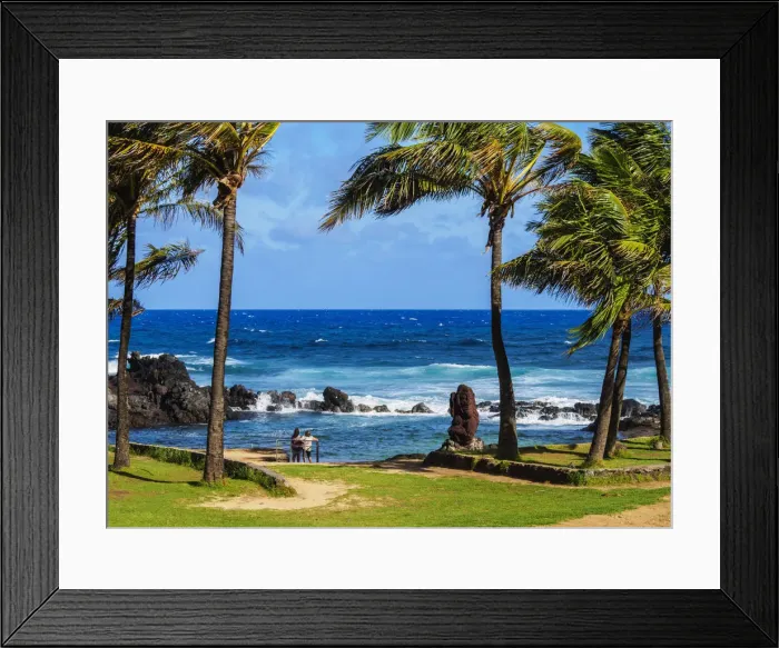 Framed Print : Natural Swimming Pool, Hanga Roa, Easter Island, Chile Framed Print : Natural Swimming Pool, Hanga Roa, Easter Island, Chile