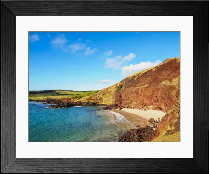 Framed Print : Ovahe Beach, Easter Island, Chile Framed Print : Ovahe Beach, Easter Island, Chile