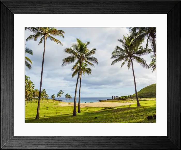 Framed Print : Anakena Beach, Easter Island, Chile Framed Print : Anakena Beach, Easter Island, Chile