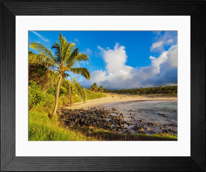 Framed Print : Anakena Beach, Easter Island, Chile Framed Print : Anakena Beach, Easter Island, Chile