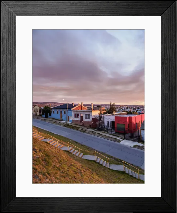 Framed Print : Punta Arenas at sunrise, Magallanes Province, Patagonia, Chile Framed Print : Punta Arenas at sunrise, Magallanes Province, Patagonia, Chile