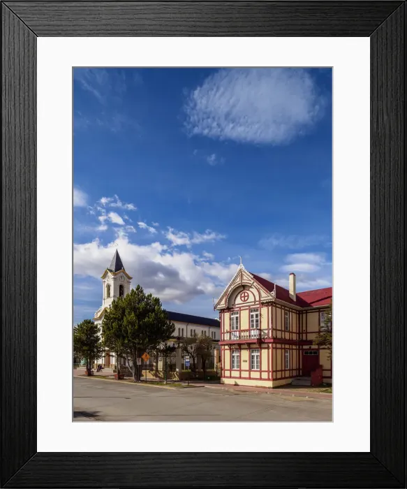 Framed Print : Arturo Prat Main Square, Puerto Natales, Ultima Esperanza Province, Patagonia, Chile Framed Print : Arturo Prat Main Square, Puerto Natales, Ultima Esperanza Province, Patagonia, Chile