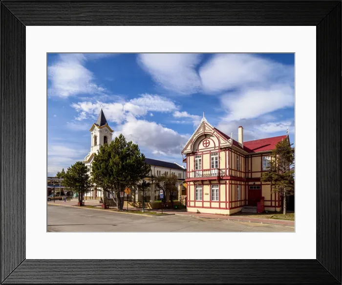 Framed Print : Arturo Prat Main Square, Puerto Natales, Ultima Esperanza Province, Patagonia, Chile Framed Print : Arturo Prat Main Square, Puerto Natales, Ultima Esperanza Province, Patagonia, Chile