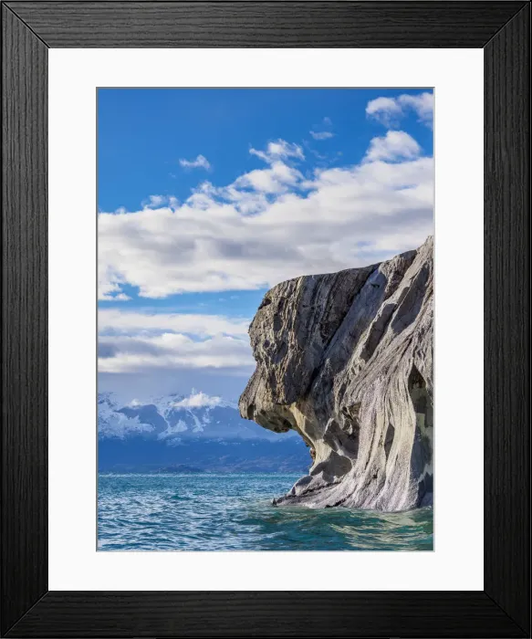 Framed Print : Dog Head Rock Formation, Santuario de la Naturaleza Capillas de Marmol, General Carrera Framed Print : Dog Head Rock Formation, Santuario de la Naturaleza Capillas de Marmol, General Carrera