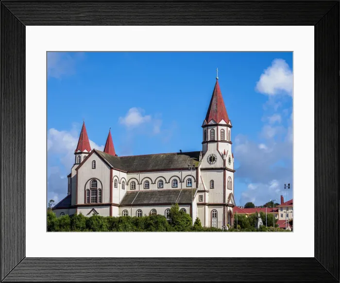 Framed Print : Sagrado Corazon de Jesus Church, Puerto Varas, Llanquihue Province, Los Lagos Region
