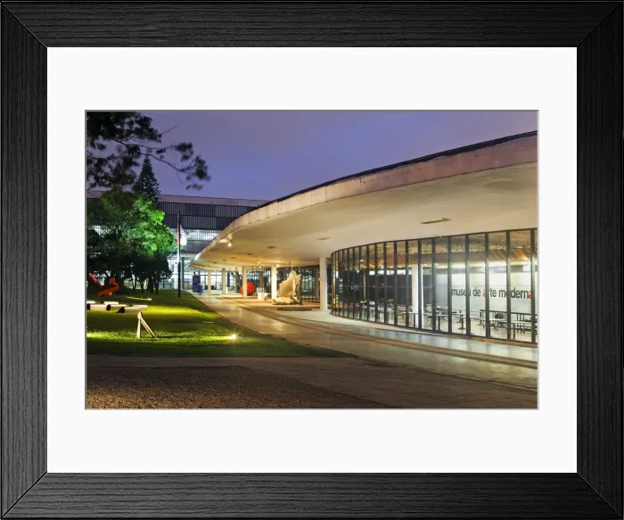 Framed Print : South America, Brazil, Sao Paulo, the exterior of the Museum of Modern Art (MAM) designed Framed Print : South America, Brazil, Sao Paulo, the exterior of the Museum of Modern Art (MAM) designed