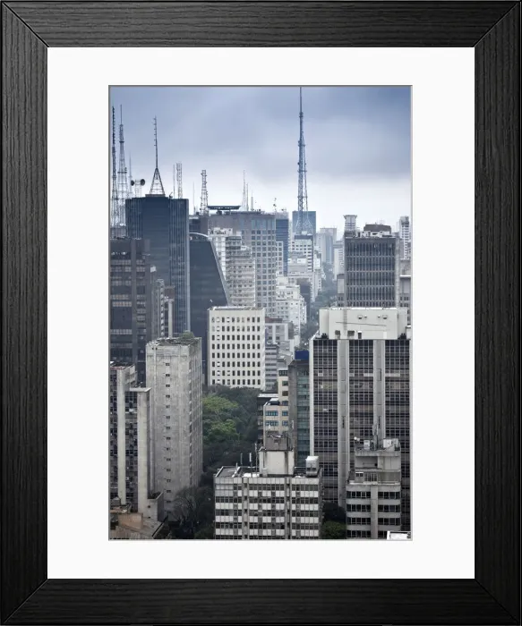 Framed Print : South America, Brazil, Sao Paulo, view along Alameda Santos showing the back of Framed Print : South America, Brazil, Sao Paulo, view along Alameda Santos showing the back of