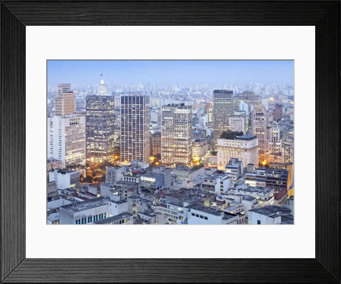 Framed Print : South America, Brazil, Sao Paulo, view from the top of the Terraco Italia Tower