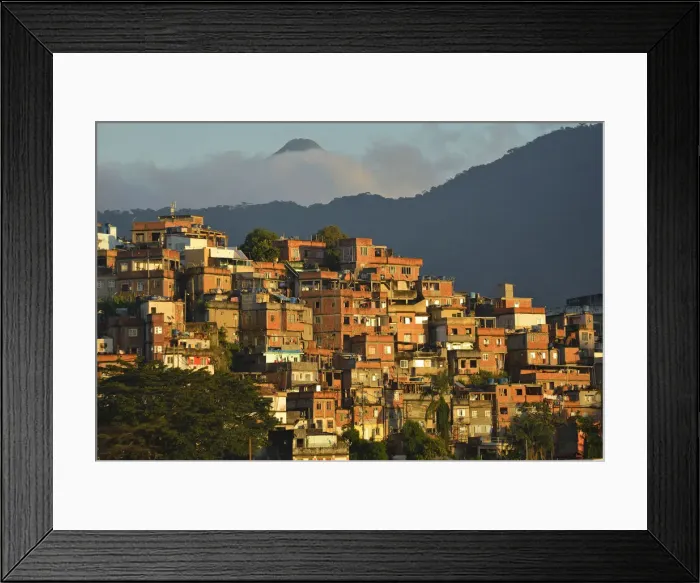 Framed Print : Favela above Rio de Janeiro, Brazil, South America Framed Print : Favela above Rio de Janeiro, Brazil, South America