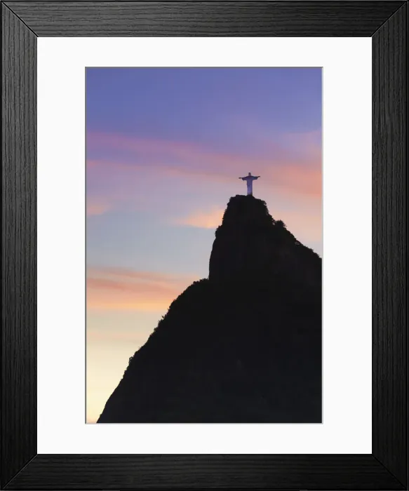 Framed Print : Christ the Redeemer statue (Cristo Redentor) at sunset, Corcovado, Rio de Janeiro, Brazil Framed Print : Christ the Redeemer statue (Cristo Redentor) at sunset, Corcovado, Rio de Janeiro, Brazil