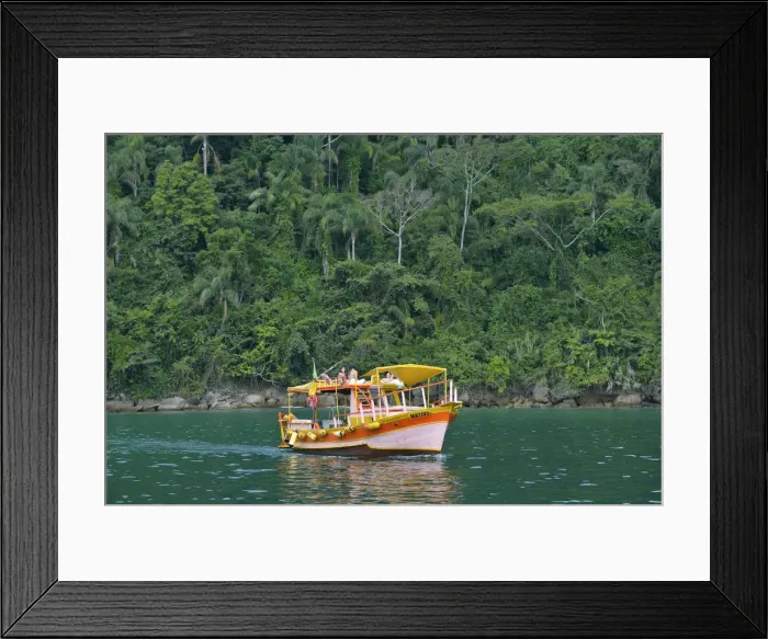 Framed Print : Boat tour off the town of Paraty, Rio de Janeiro Province, Brazil, South America Framed Print : Boat tour off the town of Paraty, Rio de Janeiro Province, Brazil, South America