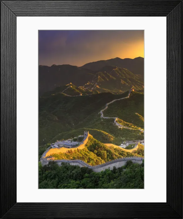 Framed Print : China, Beijing, Great wall of Badaling, sunset on the great wall Framed Print : China, Beijing, Great wall of Badaling, sunset on the great wall