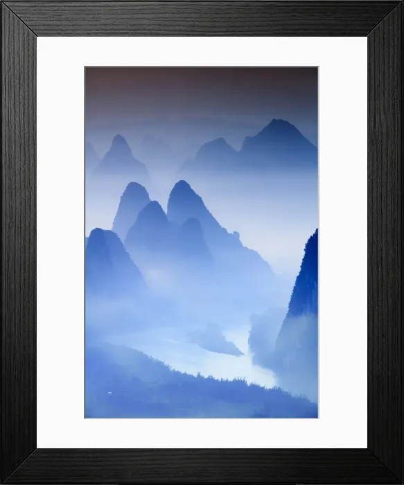 Framed Print : China, Guangxi province, Xingping village along River Li Framed Print : China, Guangxi province, Xingping village along River Li