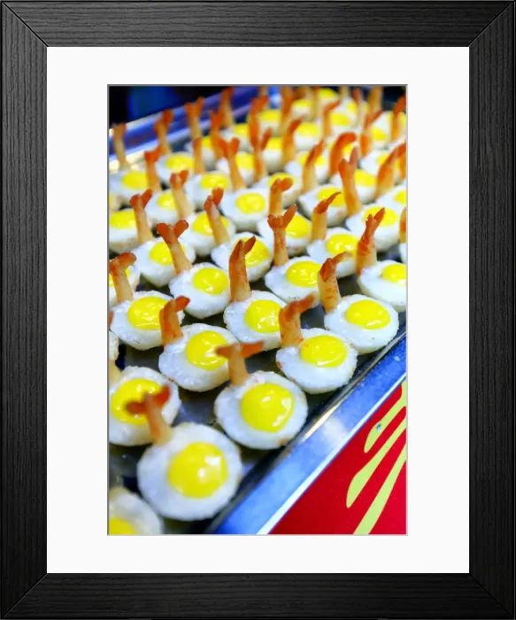 Framed Print : China, Beijing, traditional street food in a city market Framed Print : China, Beijing, traditional street food in a city market