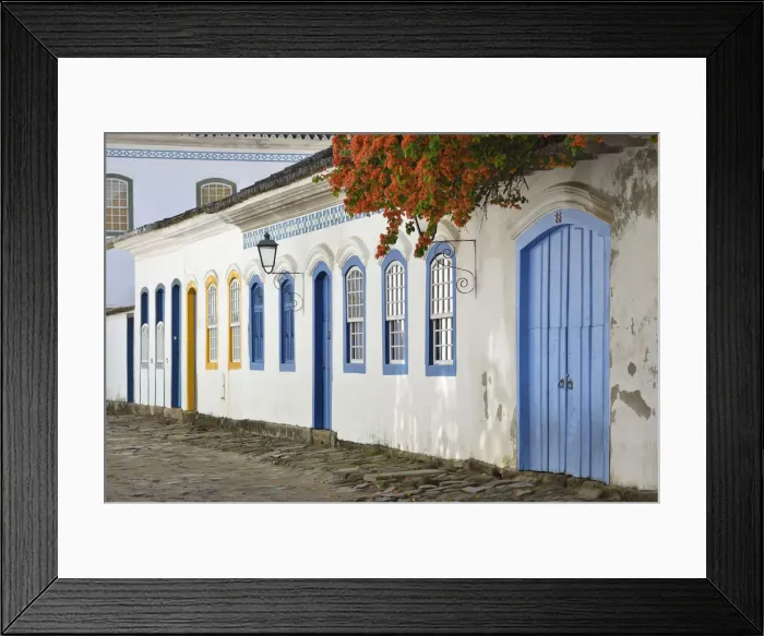 Framed Print : Row of houses in historic Paraty, Rio de Janeiro Province, Brazil, South America Framed Print : Row of houses in historic Paraty, Rio de Janeiro Province, Brazil, South America